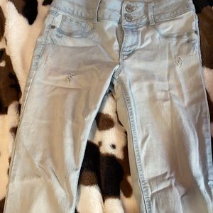 girls mudd jean leggings mid-rise